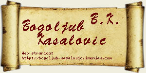 Bogoljub Kasalović vizit kartica
